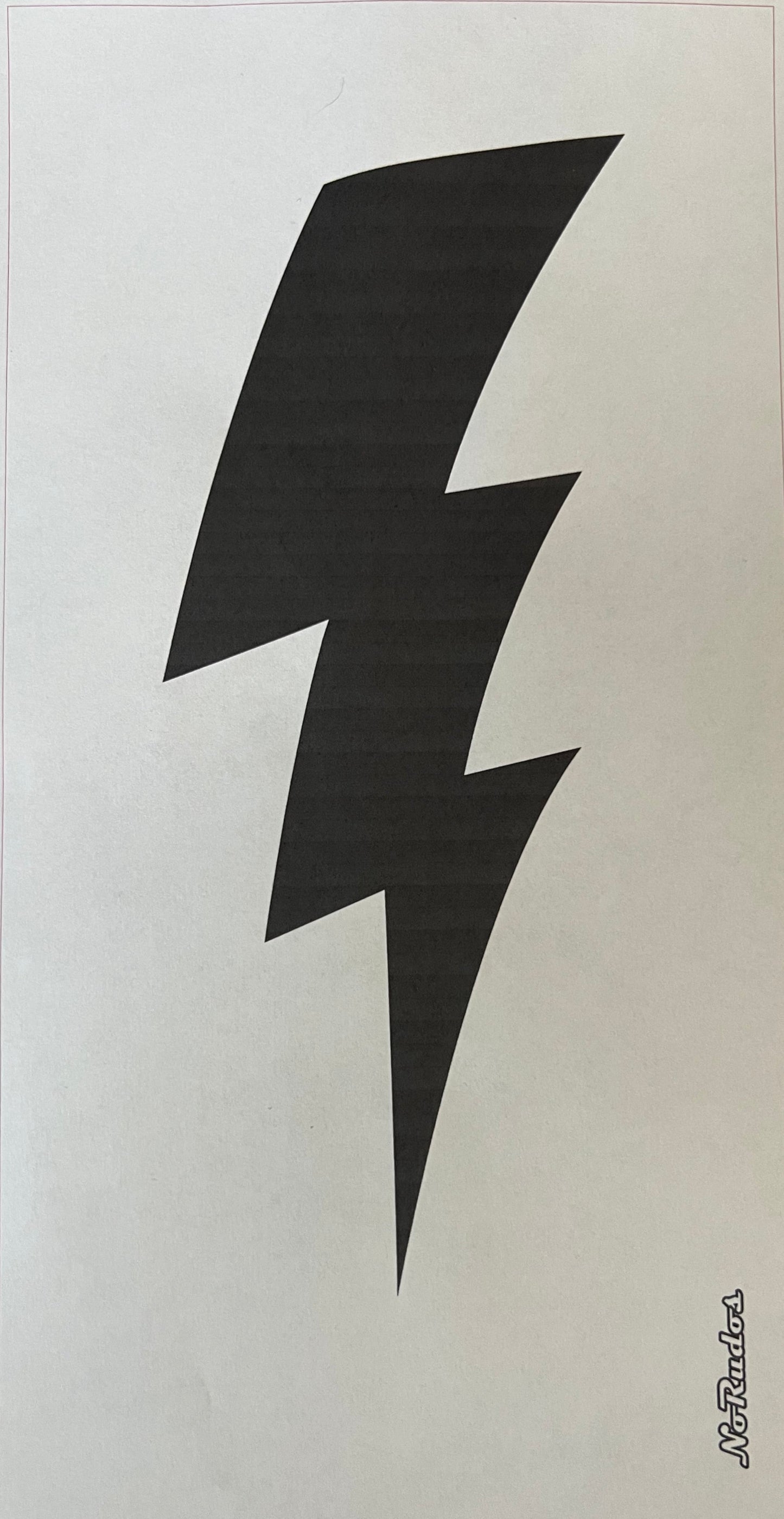 "The Bolt" Beach Towel (Black on White)