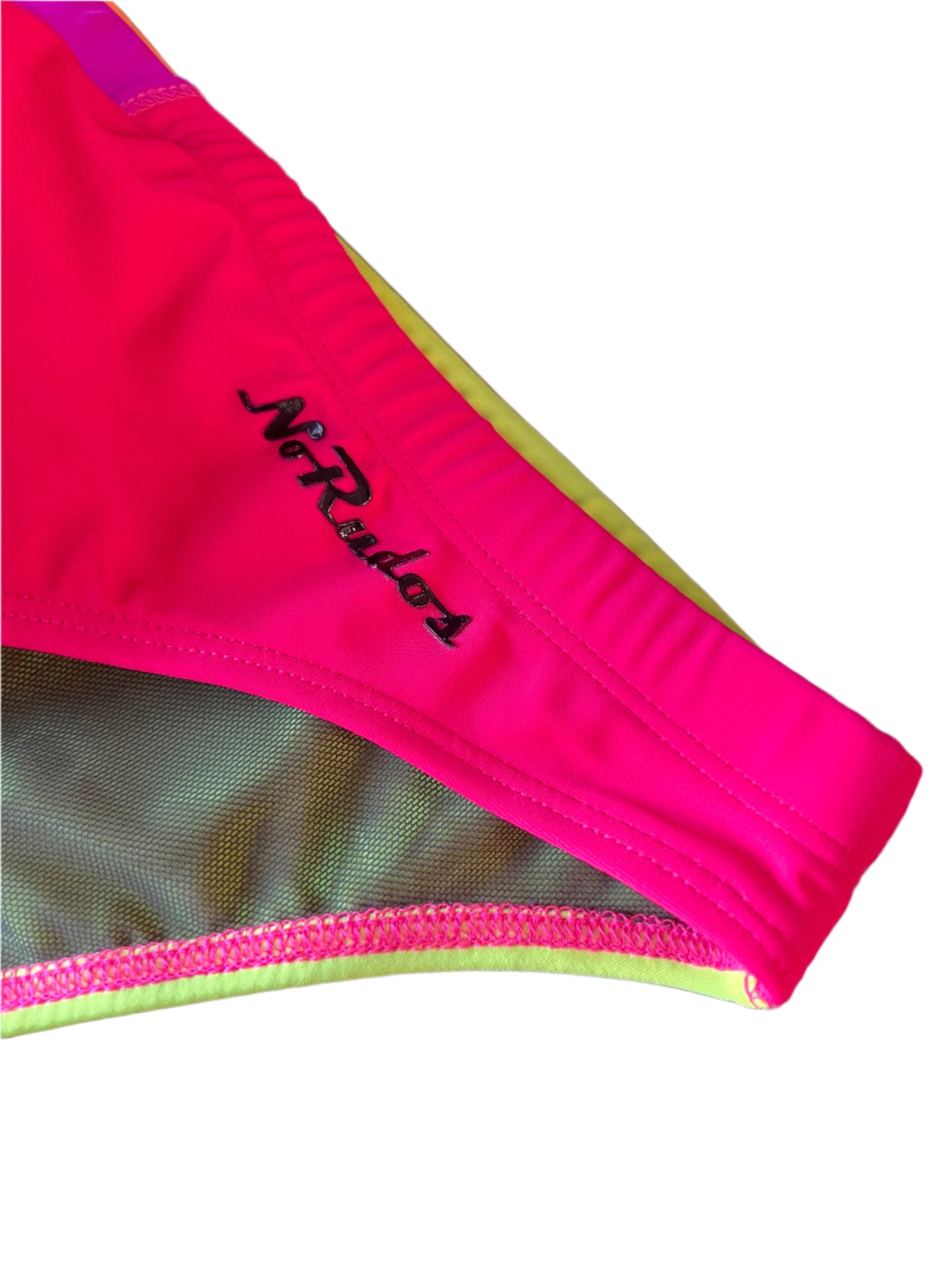 "The Kraken" Neon 4-Panel Contour Front Swim Brief (1" Hip)