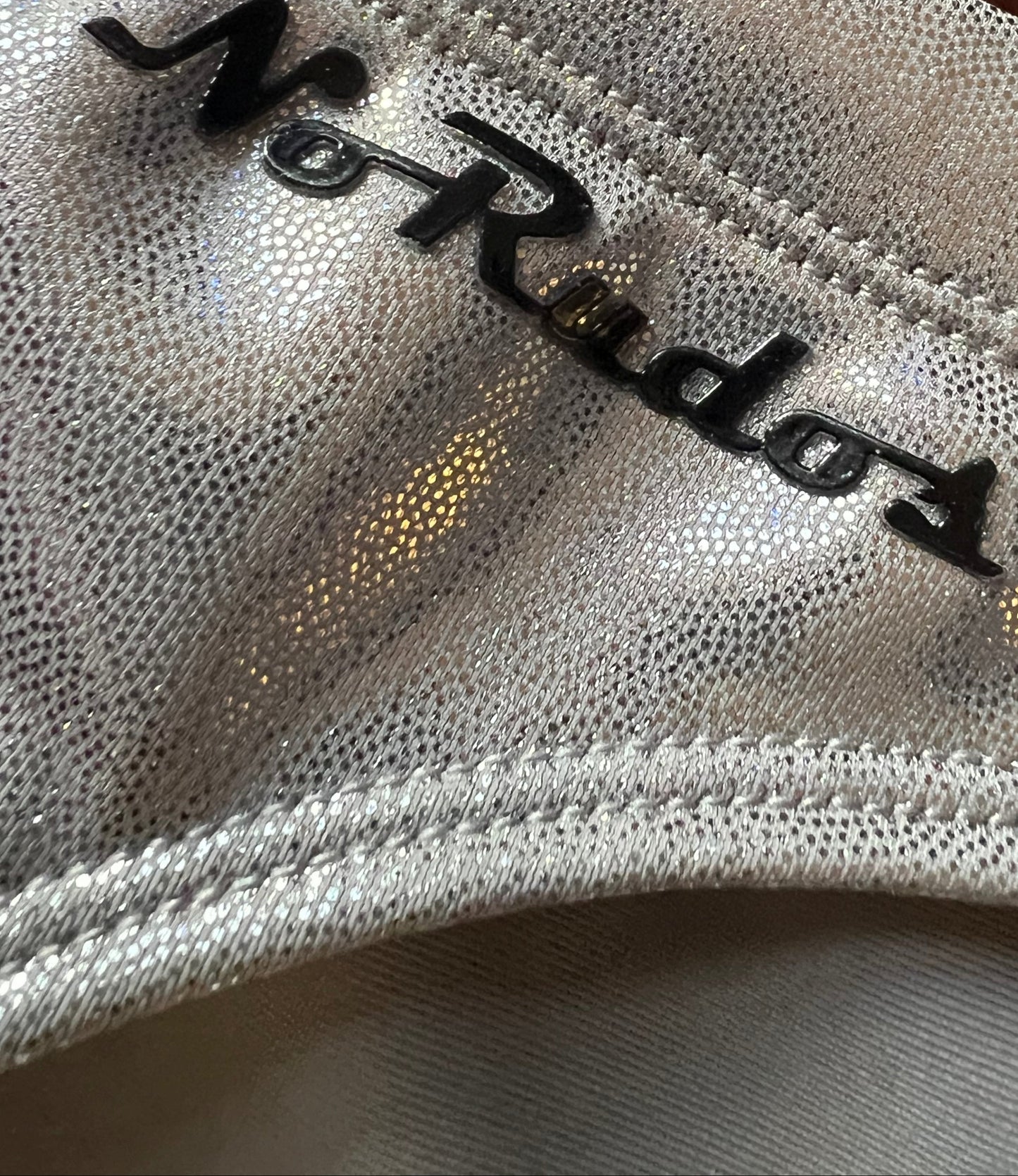 "The Kraken" Silver Sparkle Contour Front Swim Brief (1" Hip)