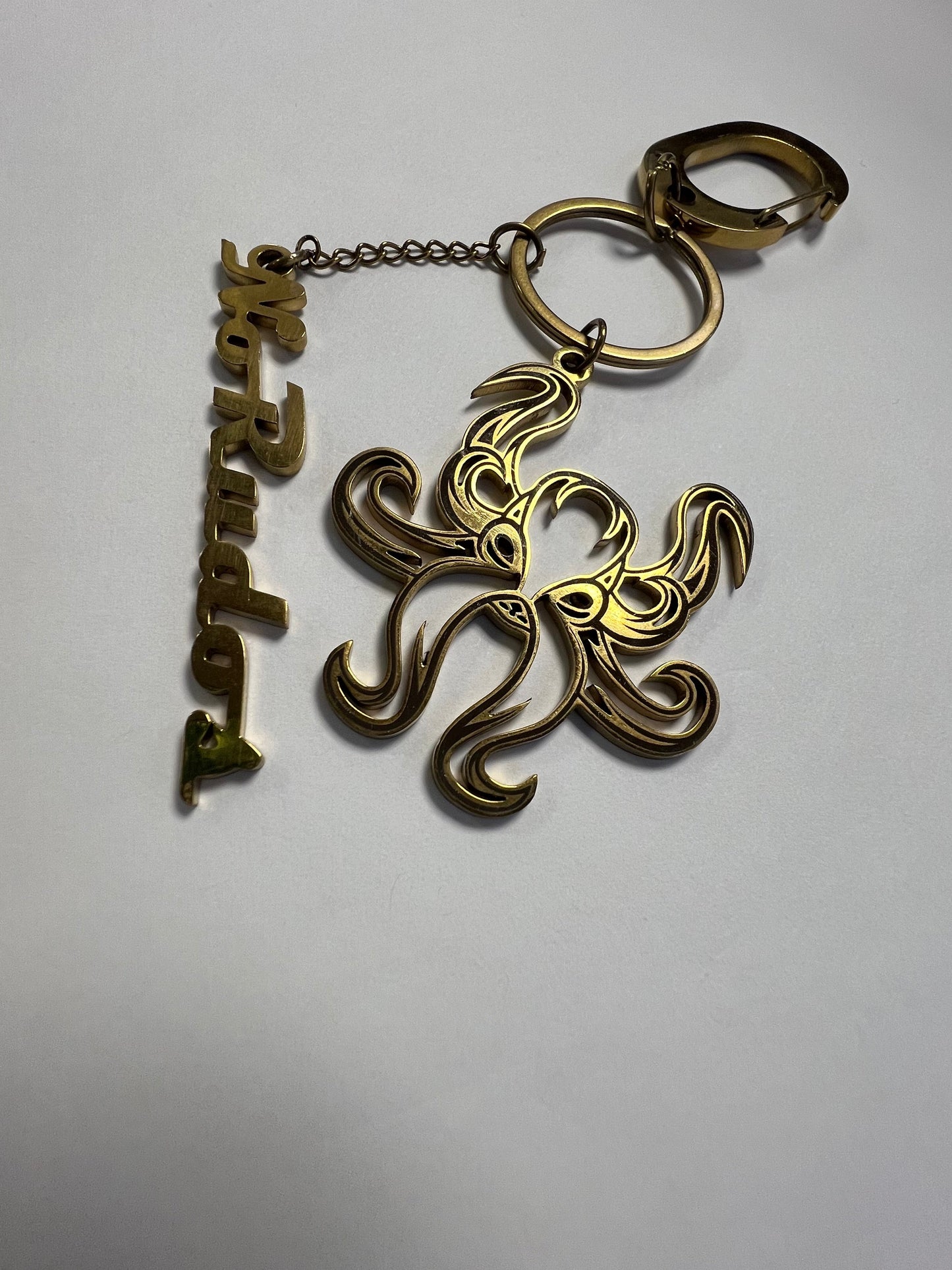 "The Kraken" Keychain / Bag Charm - Gold