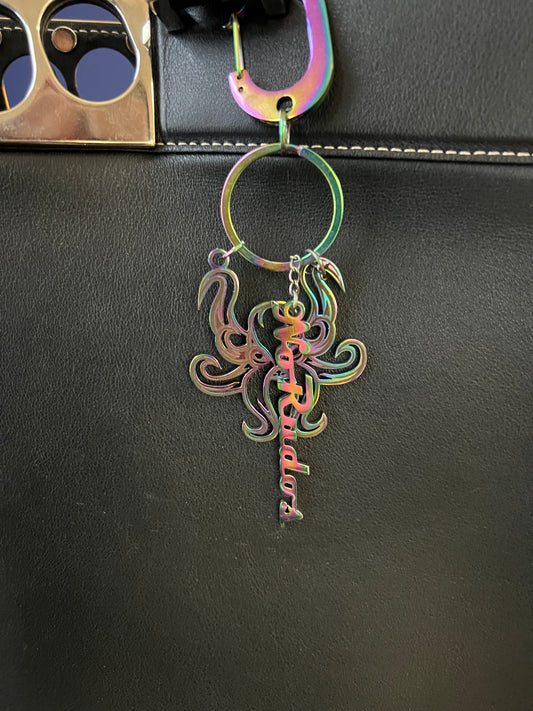 "The Kraken" Keychain / Bag Charm - Rainbow Mistique