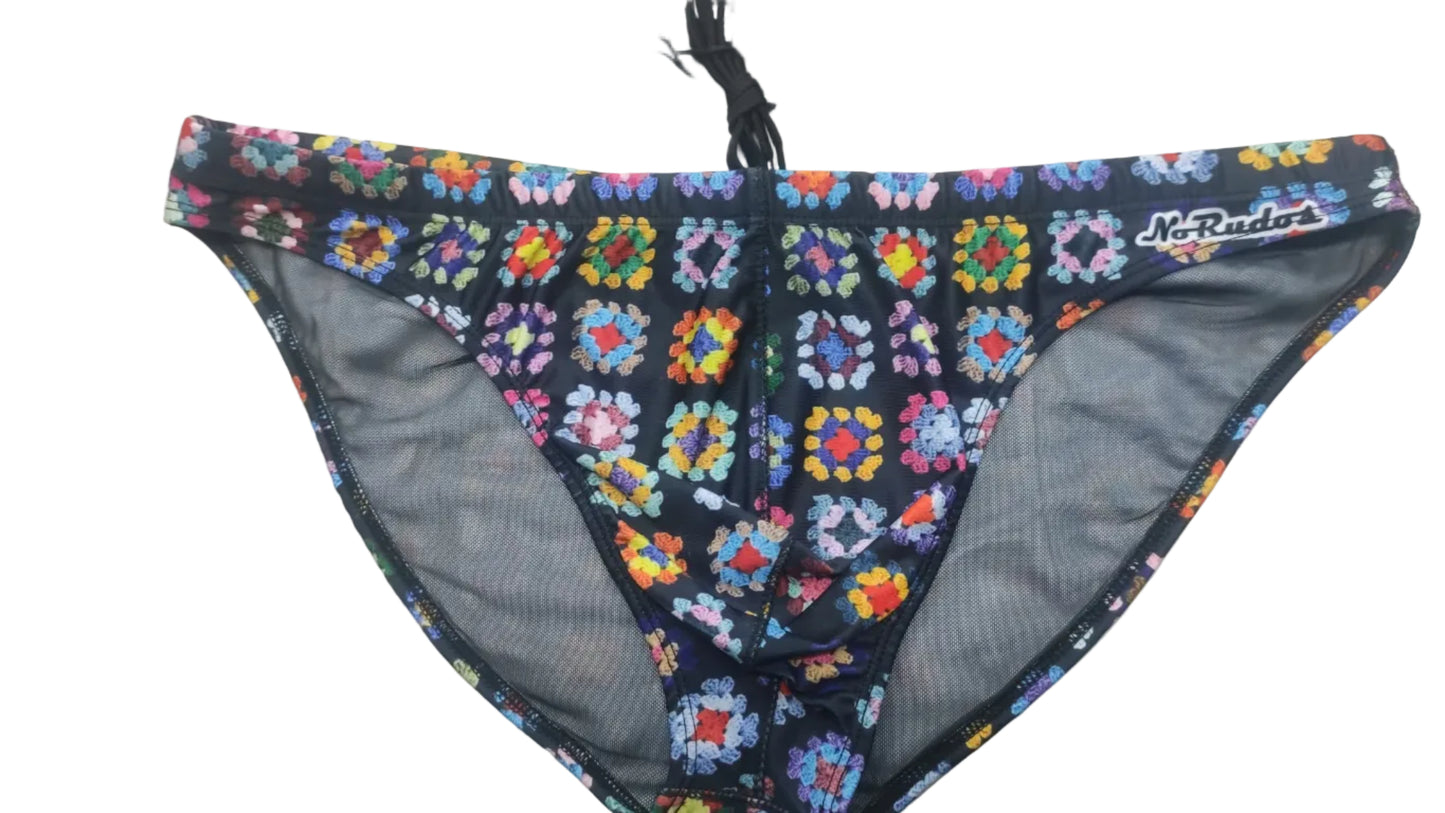 "Crochet L'Oeil" Contour Front Swim Brief (1" Hip)