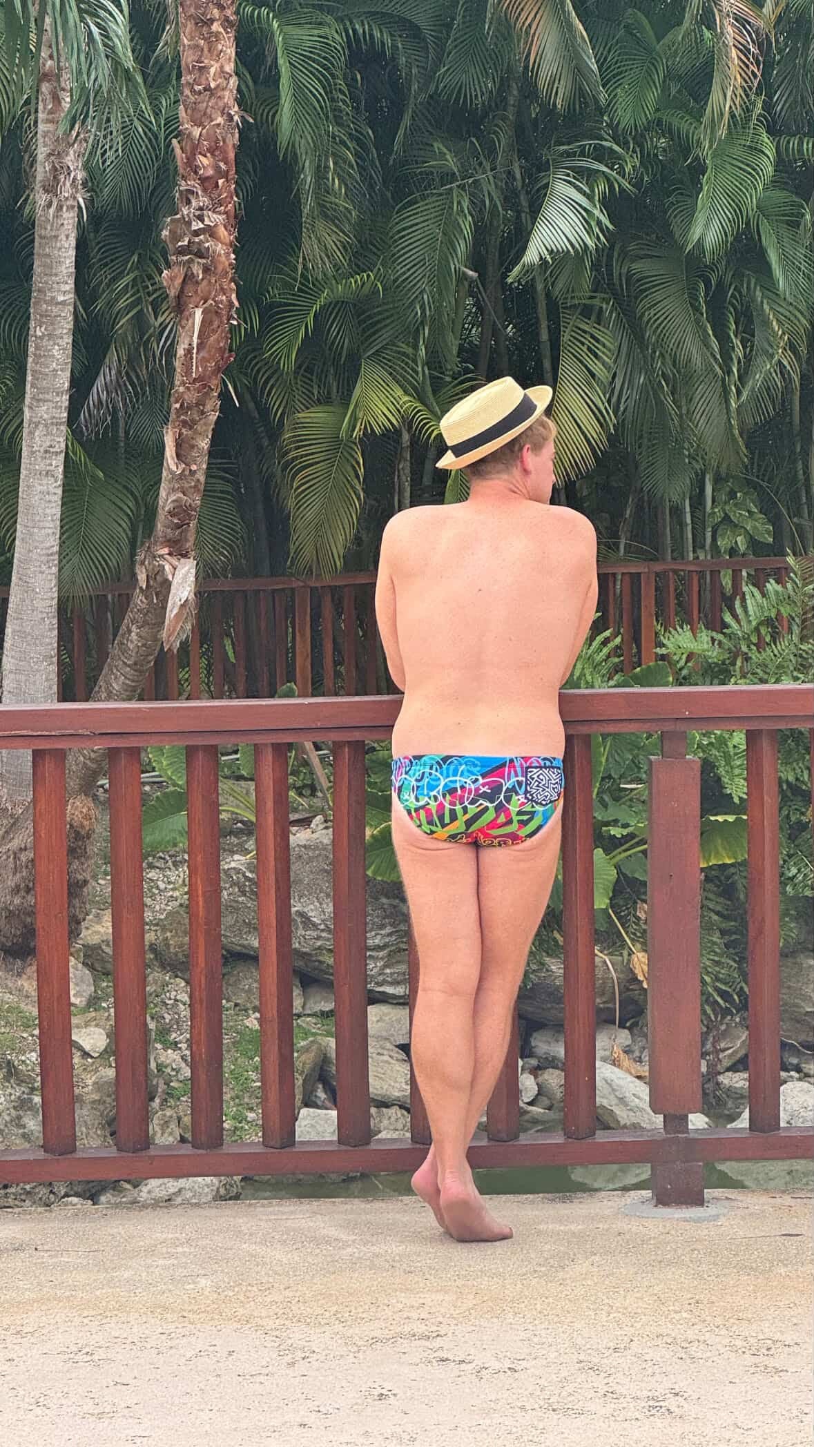 "Graffiti Glamour" Contour Front Swim Brief (2" Hip)