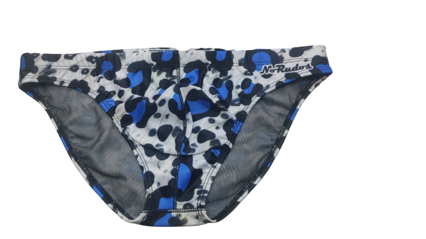 "Winged Leopard" Contour Front Swim Brief (1" Hip)