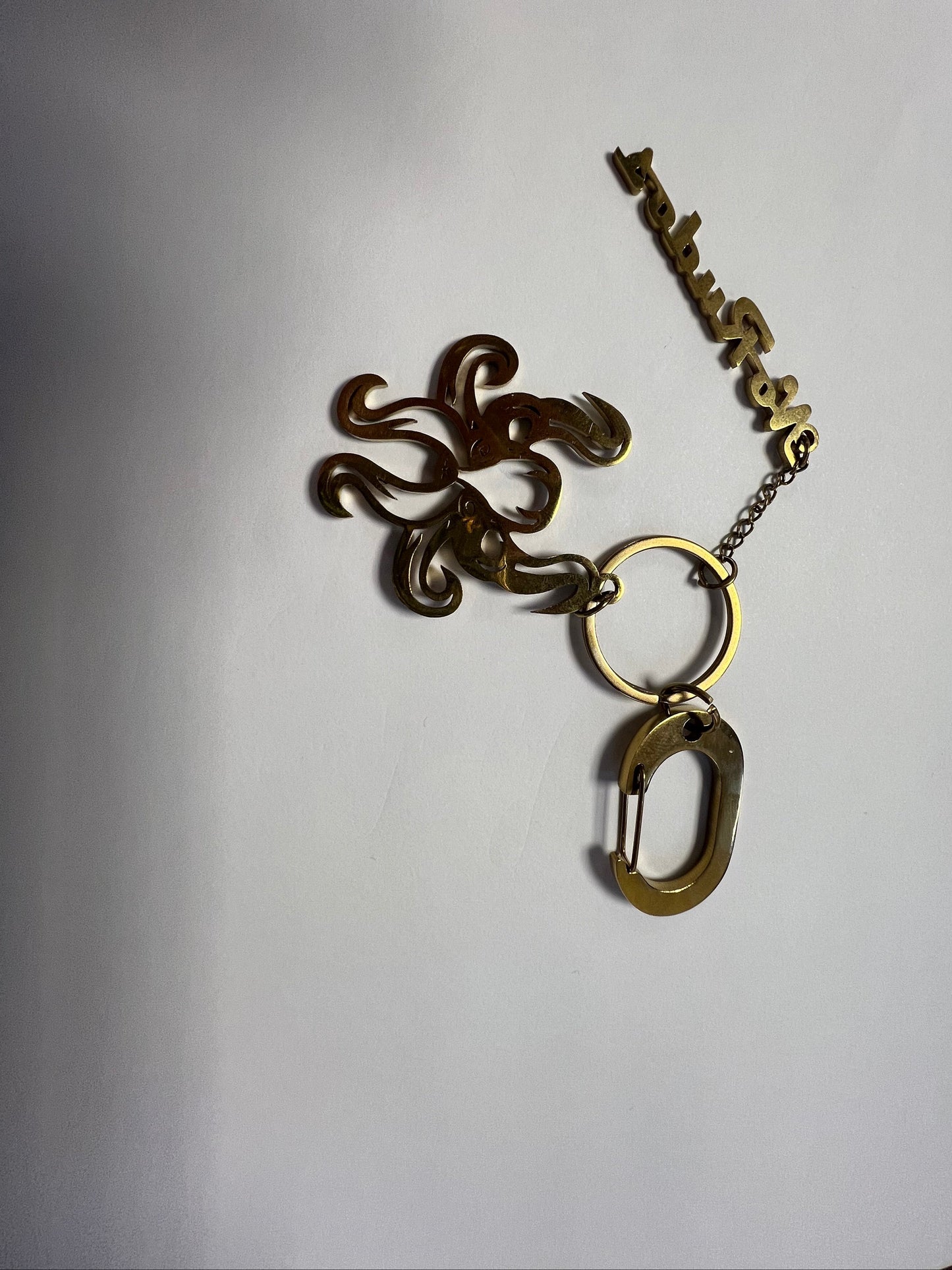 "The Kraken" Keychain / Bag Charm - Gold