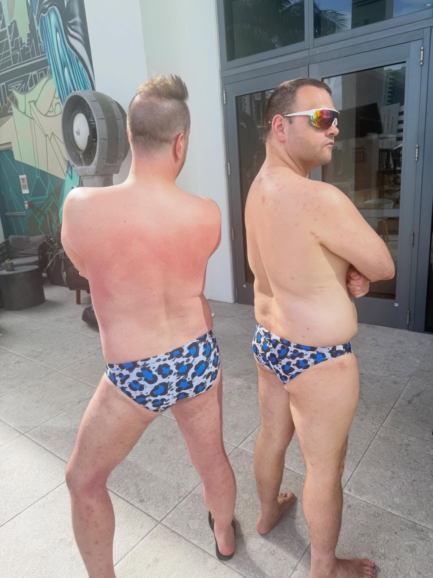 "Winged Leopard" Contour Front Swim Brief (1" Hip)