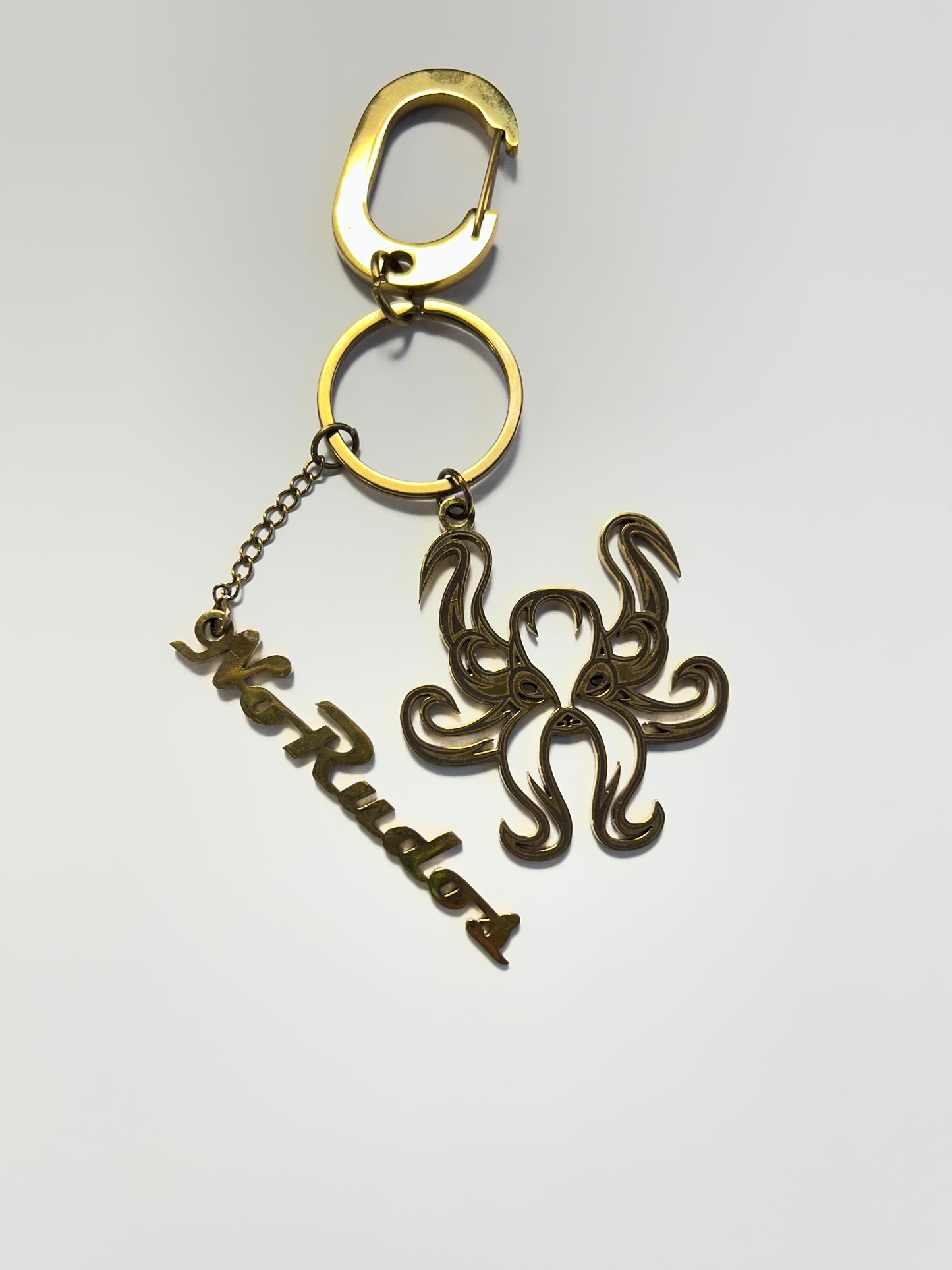 "The Kraken" Keychain / Bag Charm - Gold