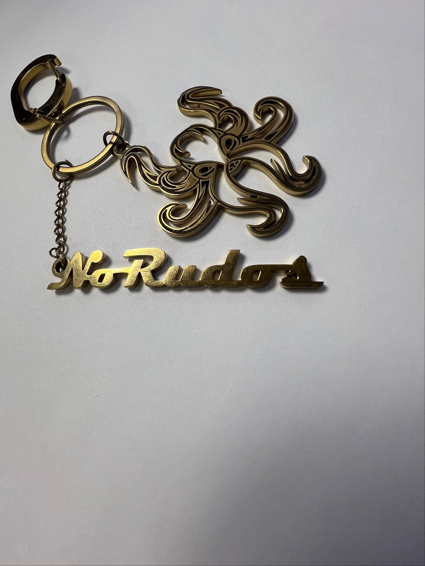 "The Kraken" Keychain / Bag Charm - Gold