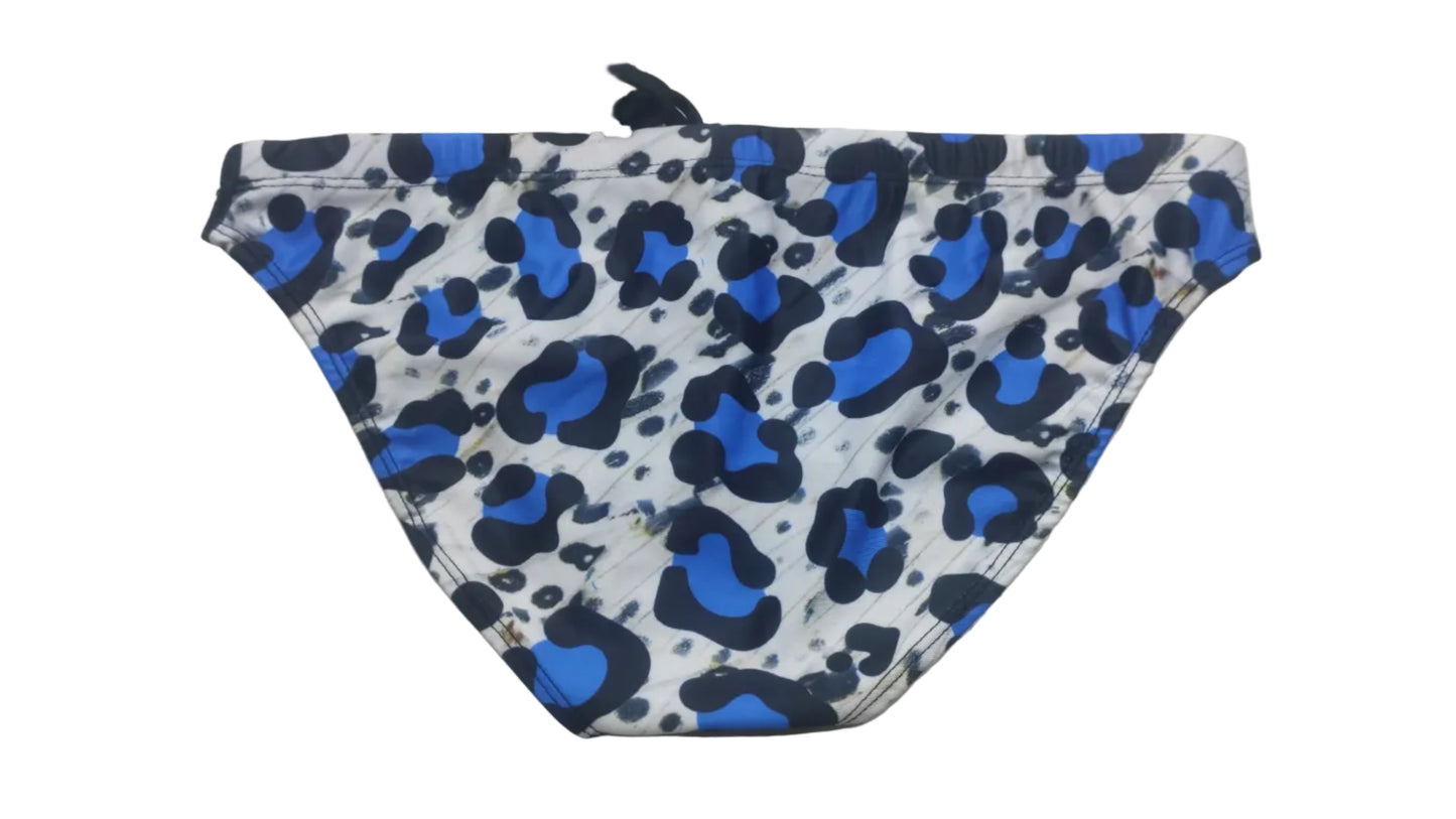 "Winged Leopard" Contour Front Swim Brief (1" Hip)