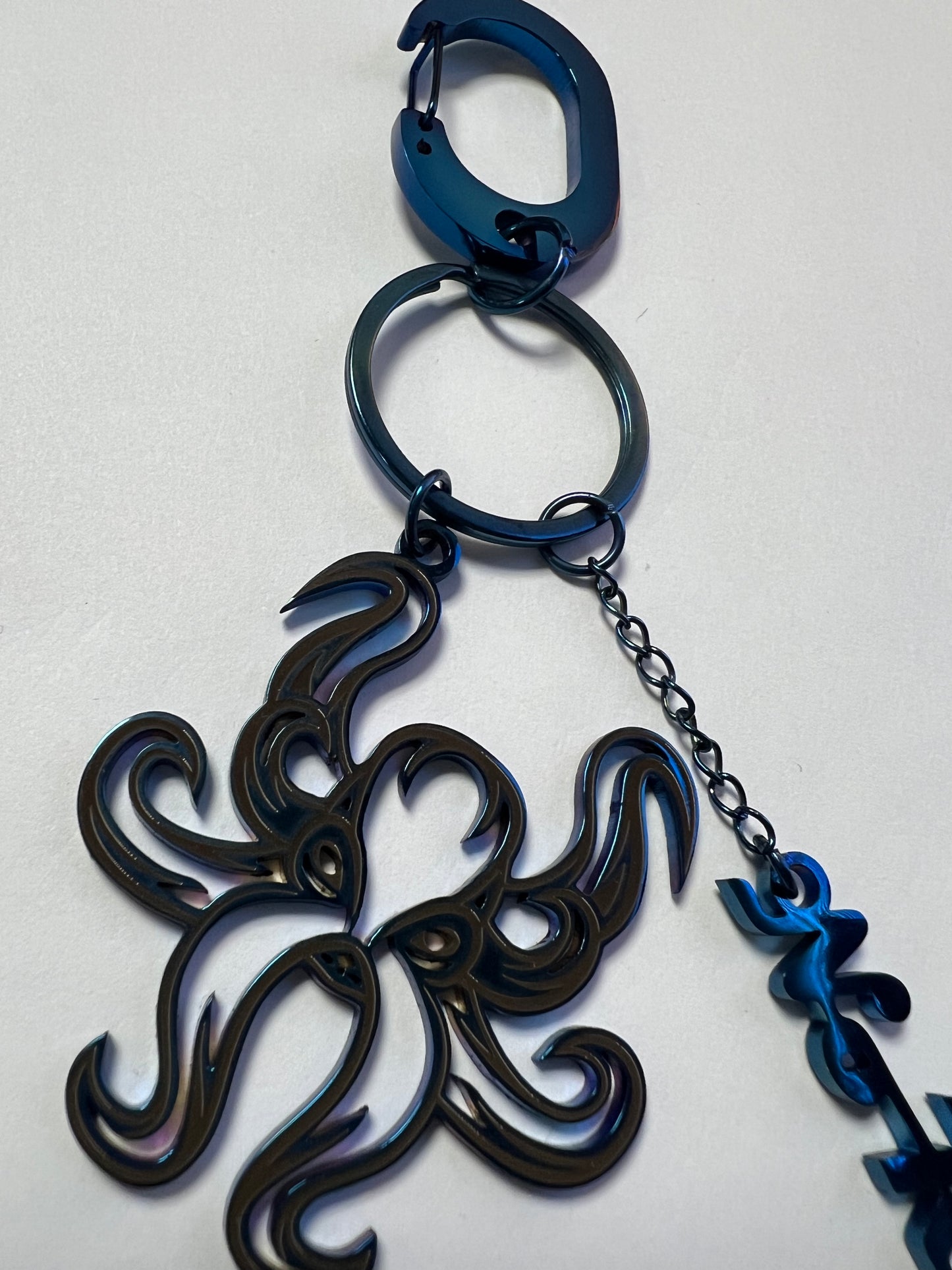 "The Kraken" Keychain / Bag Charm - Blue