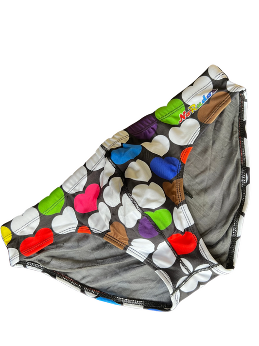 "Love is Love" Contour Front Swim Brief (2" Hip)