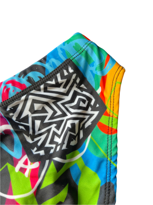 "Graffiti Glamour" Contour Front Swim Brief (2" Hip)