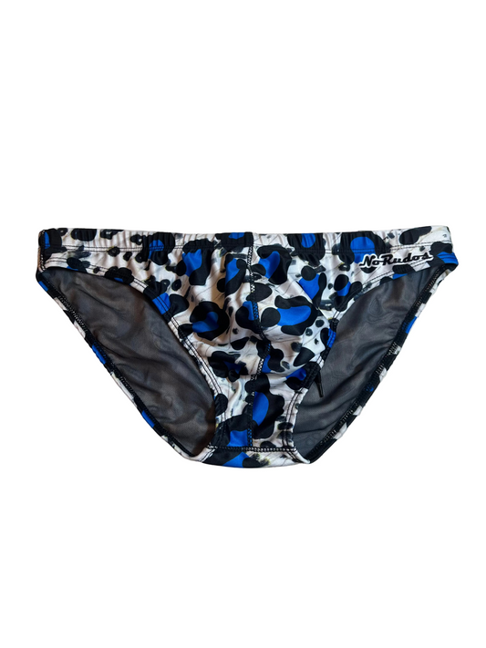 "Winged Leopard" Contour Front Swim Brief (1" Hip)