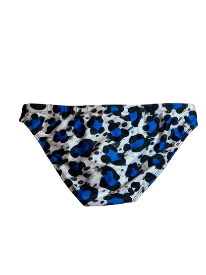 "Winged Leopard" Contour Front Swim Brief (1" Hip)