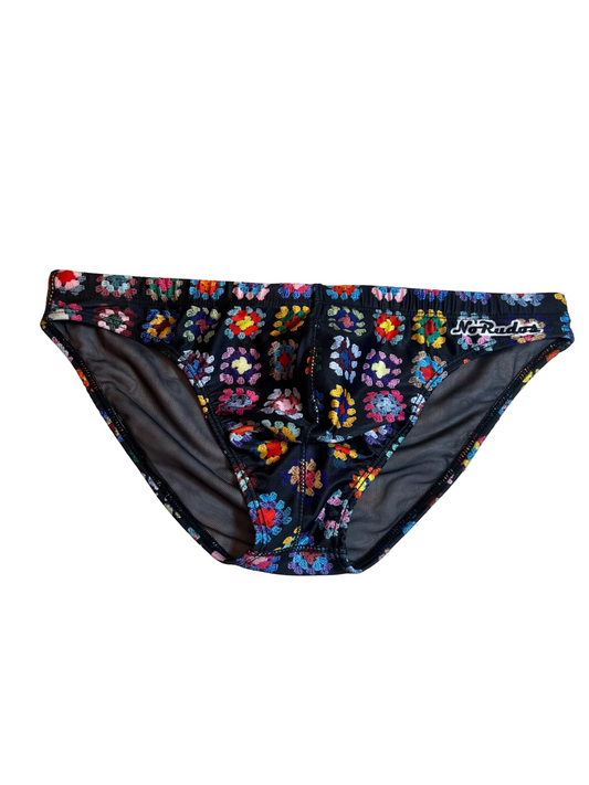 "Crochet L'Oeil" Contour Front Swim Brief (1" Hip)