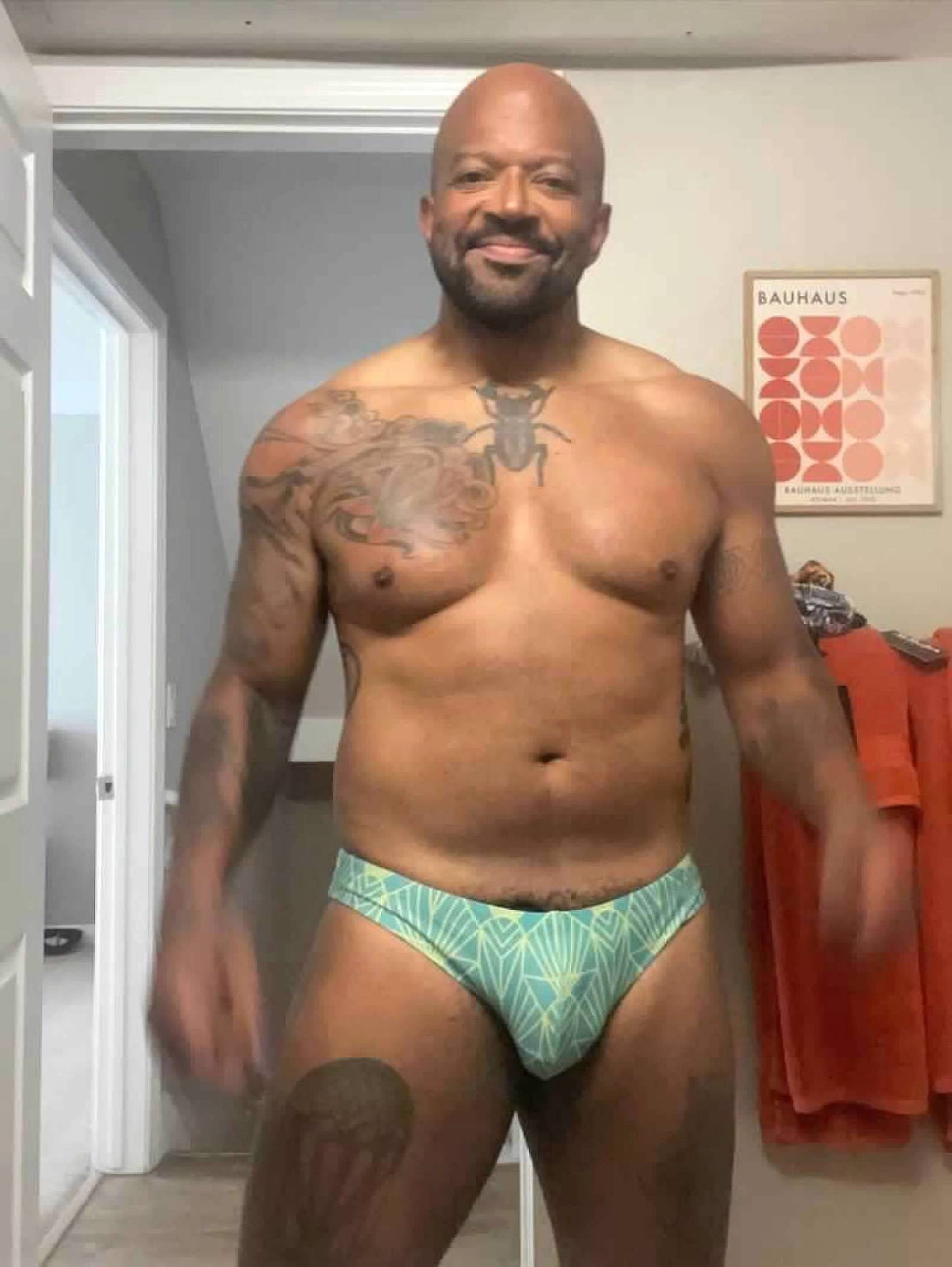 "Jazz Moderne" Contour Front Swim Brief (2" Hip)