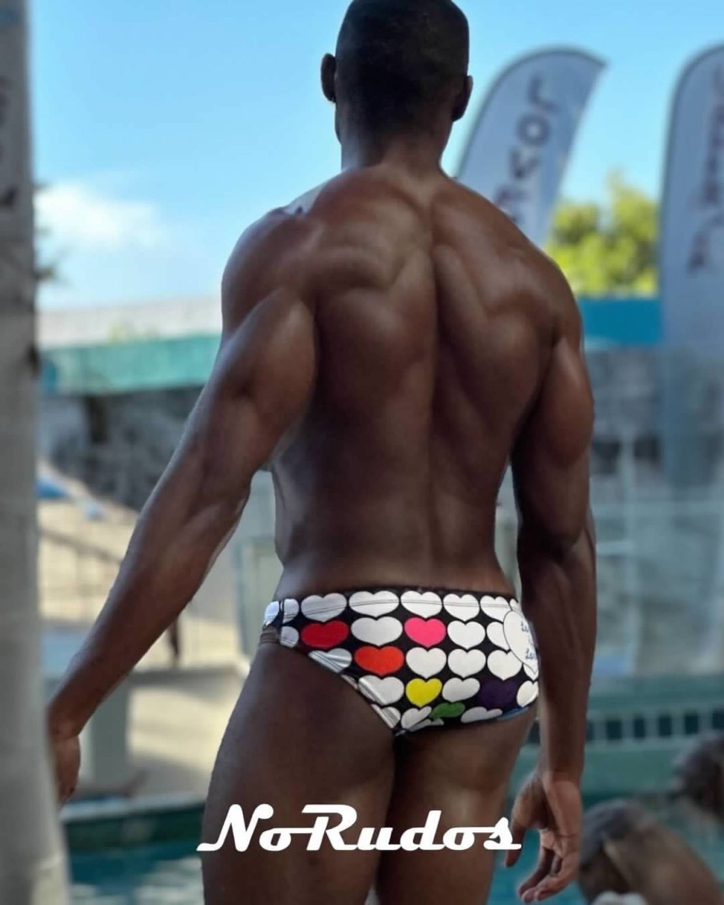 "Love is Love" Contour Front Swim Brief (2" Hip)