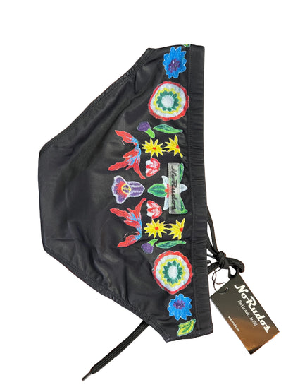 "Flor y Sol" Contour Front Swim Brief - Black (2" Hip)
