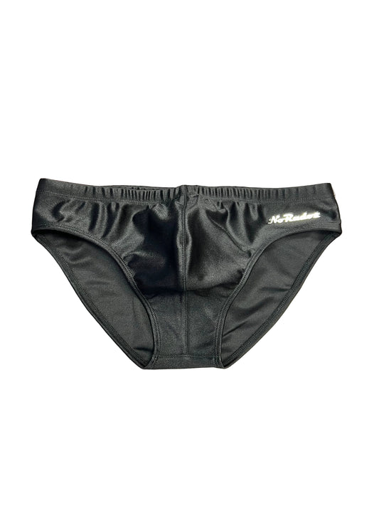 "Luxe to the Max" Solid Contour Front Brief (2" Hip) Black Onyx