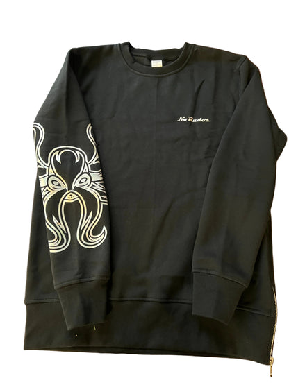 Morris The Kraken Top in Black with Metallic Silver Detail - LIMITED EDITION