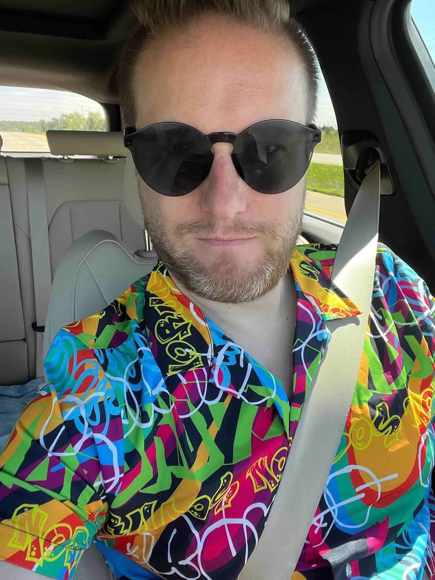 The "Graffiti Glamour" Cabana Shirt - Last one 50% OFF!