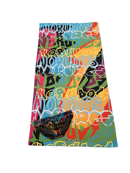 "Graffiti Glamour" Beach Towel