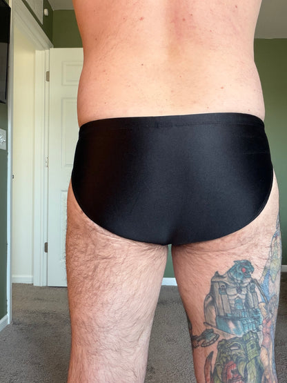 "Luxe to the Max" Solid Contour Front Brief (2" Hip) Black Onyx