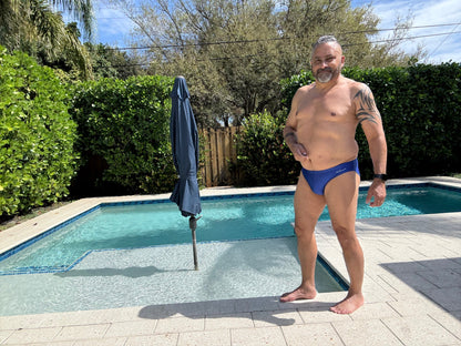 "Luxe to the Max" Solid Grecian Blue Contour Front Brief (2" Hip)