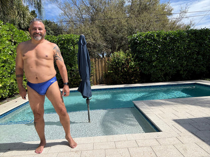 "Luxe to the Max" Solid Grecian Blue Contour Front Brief (2" Hip)