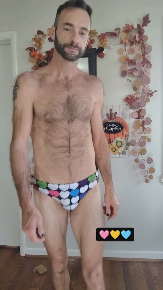 "Love is Love" Contour Front Swim Brief